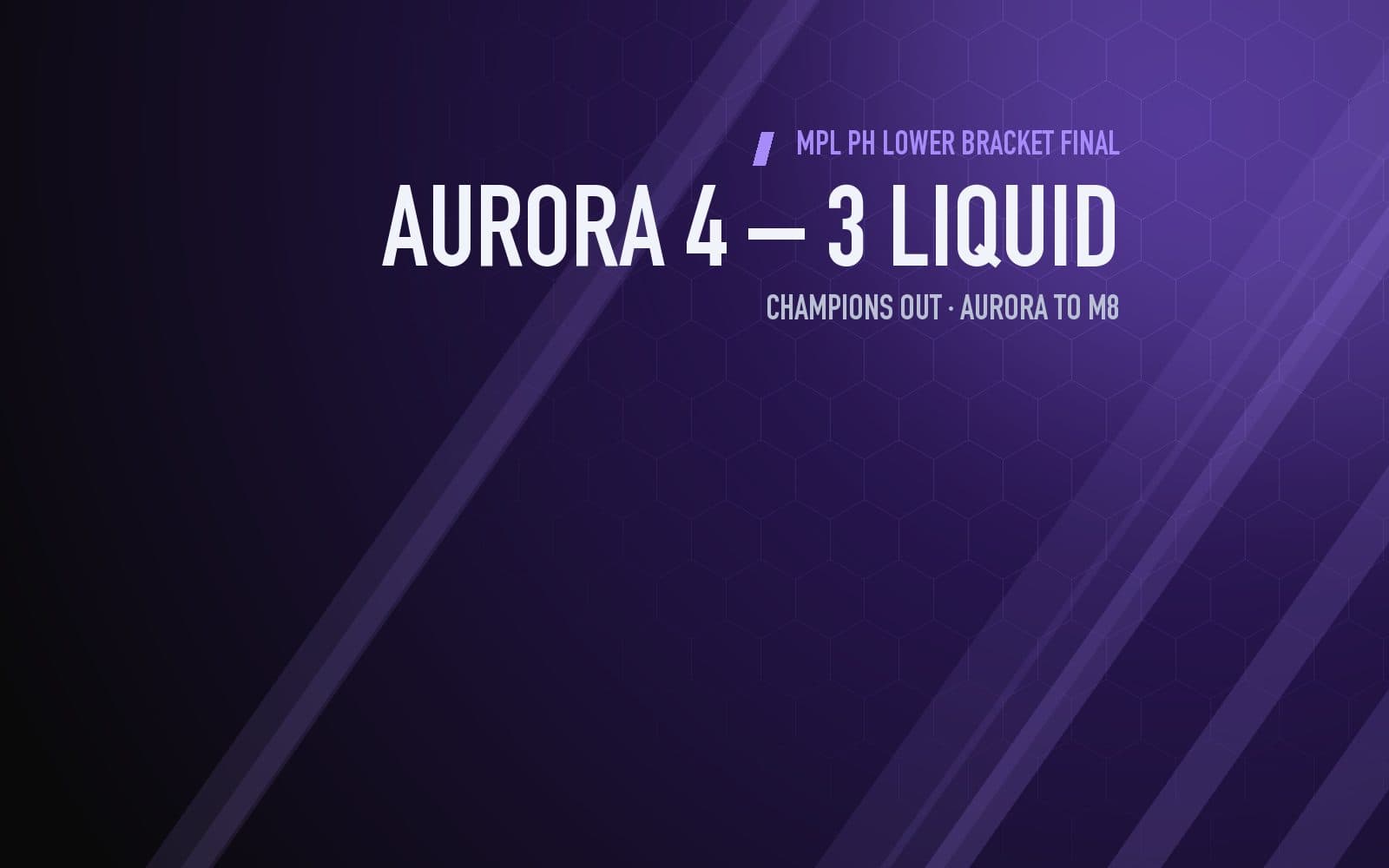Aurora Gaming PH beat Team Liquid PH 4–3 graphic