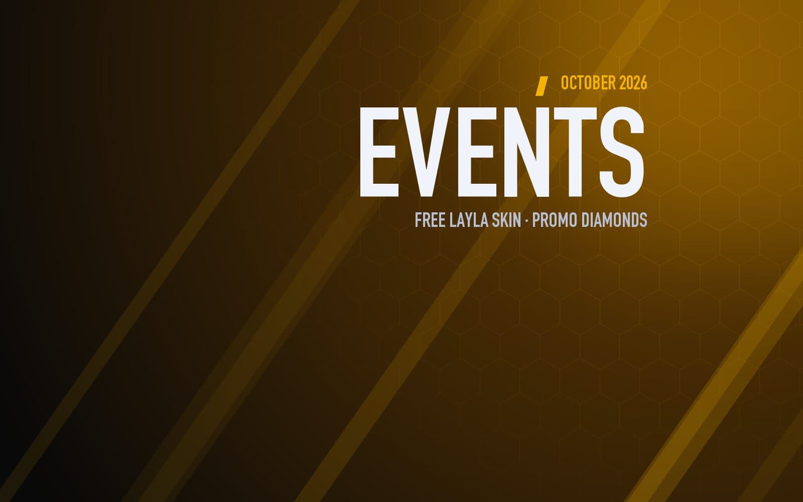MLBB October 2026 events graphic: free Layla skin and promo diamonds