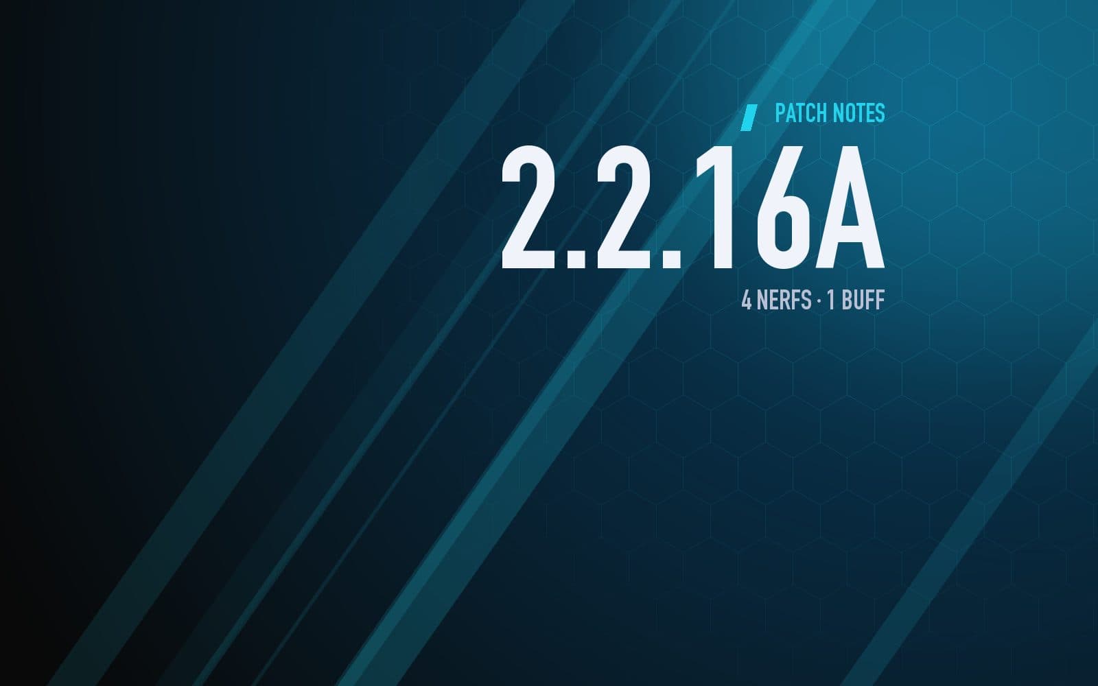 MLBB patch 2.2.16a graphic: four nerfs and one buff