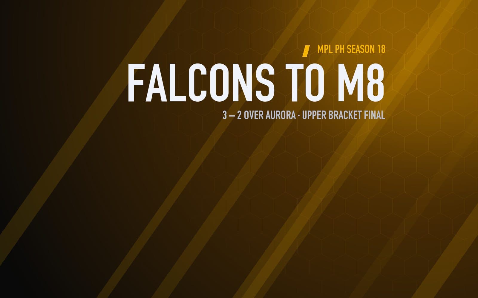 Team Falcons PH qualify for M8 graphic